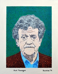 "Kurt Vonnegut" 11 X 13 in. Sold commission.